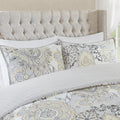 3 Piece Cotton Floral Printed Reversible Duvet Cover Set Queen Multicolor Polyester