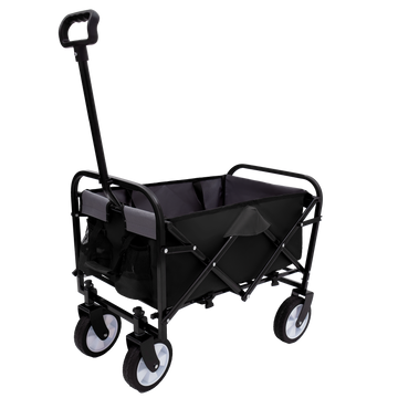 Minimeetall Strap Collapsible Foldable Wagon Cart With Strapping System, Beach Wagonutility Cartutility Wagon Grocery Cart For Camping Shopping Sports Gardeing Fishing Supports 225Lbs Black Black