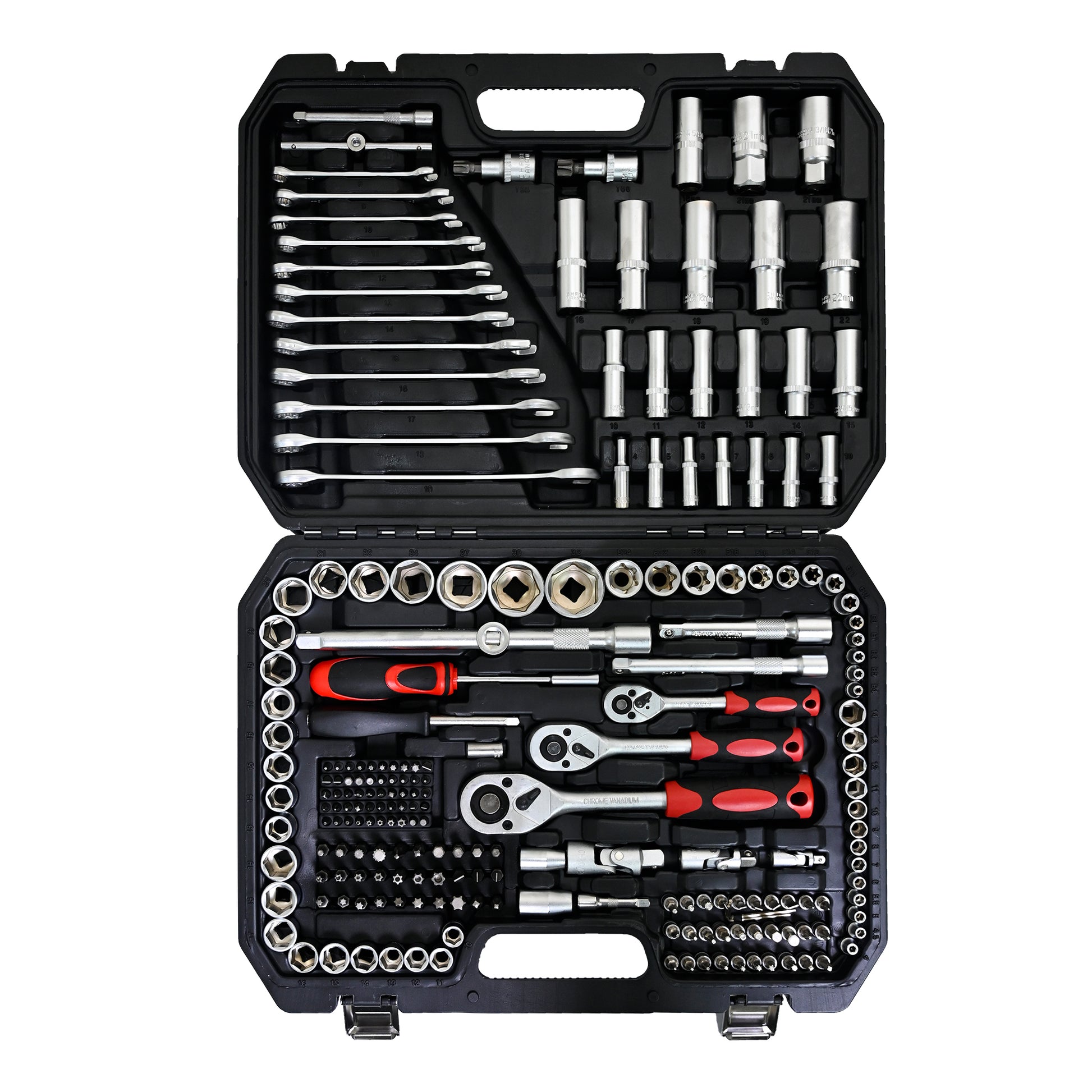 Tool Kit And Socket Wrench Set 216Pcs Basic Portable Manual Repair Tool Set For Home Use, Includes Case And Ratchet Wes And Wrenches, Suitable For Men And Women Black Carbon Steel