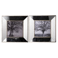 S 2 Vintage Silver Reflective Picture Frames, 15X15