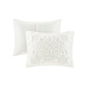 3 Piece Tufted Cotton Chenille Da Comforter Set Off White King Cal King King Off White Cotton