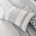 7 Piece Comforter Set Grey King King Grey Polyester