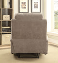 Grey Recliner With Cup Holder Grey Linen Manual Handle Metal Primary Living Space Tight Back Handle Pillow Top Arms Fabric Metal
