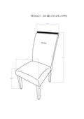 Ariya Dark Grey Dining Chair Solid Dark Grey Gray Dining Room Foam Wipe Clean Modern Dining Chairs Rubberwood Solid Back 1 Rubber Wood