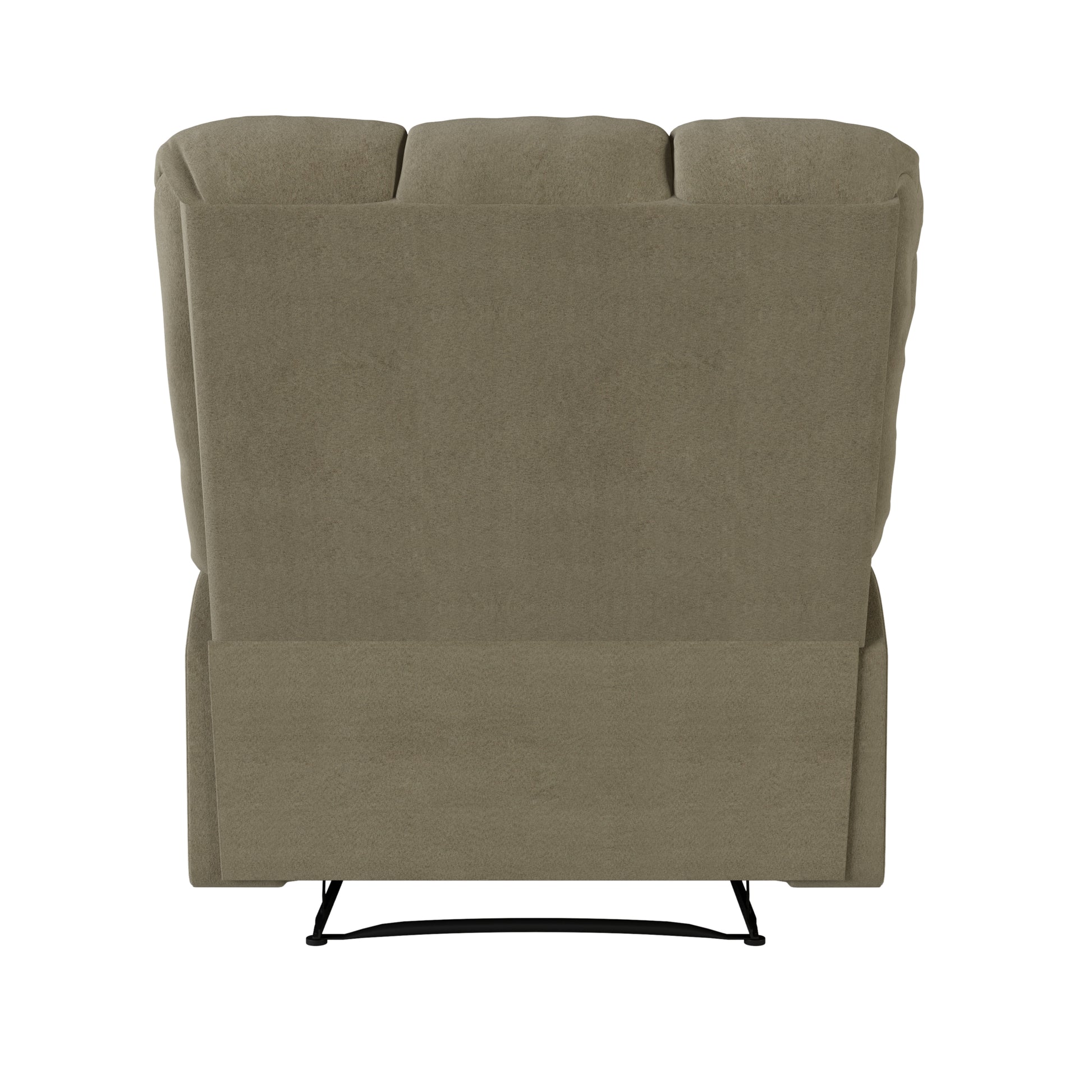 The Granada Recliner In Sage Gray Gray,Sage Manual Handle Wood Handle Microsuede,Polyester