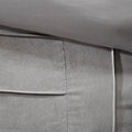 7 Piece Faux Suede Comforter Set Grey Cal King California King Grey Polyester
