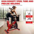 Indoor Exercise Bike Cycling Bike With Comfortable Seat Cushion Black Red Indoor Fitness Black Red Gym Steel