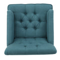 Harrison Tufted Club Chair Teal Fabric