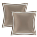 8 Piece Jacquard Comforter Set Tan Ivory Queen Queen Tan Ivory Polyester