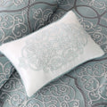 12 Piece Comforter Set With Cotton Bed Sheets Blue Queen Queen Blue Cotton