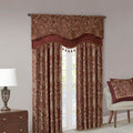 Jacquard Window Rod Pocket Valance With Beads Burdy 50X18