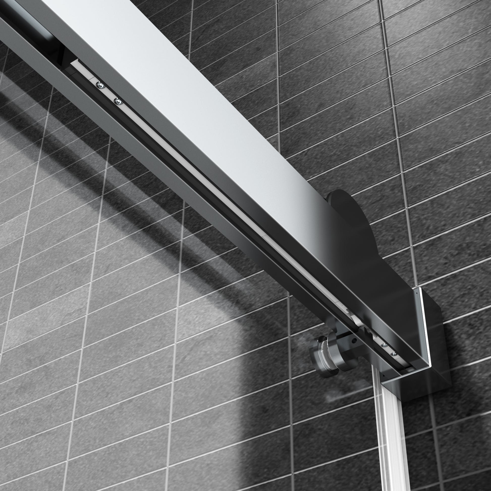 56" 60" W X 76" H Frameless Shower Door Soft Closing Single Sliding, 1 4" 6Mm Tempered Glass With Explosion Proof Coating, 24D01 60Bnx Brushed Nickel Brushed Nickel Bathroom Tempered Glass