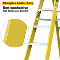 6 Fibreglass Step Ladder Series 300Lbs Yellow Fiberglass