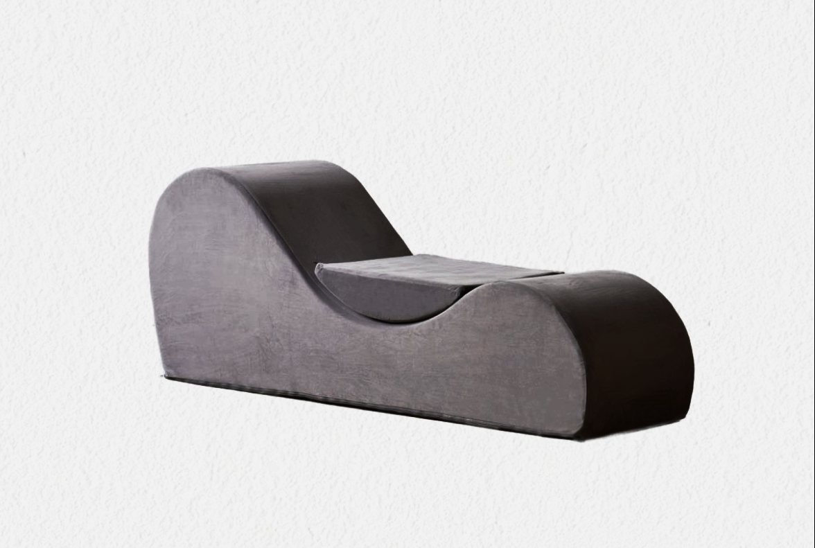 Solace Chaise Lounge Chair Relaxation, Ergonomic Design With Soft Yet Firm High Density Foam Core, Removable Machine Washable Cover, Grey Grey Polyurethane