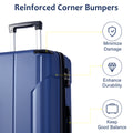 Luggage Sets 3 Piece, Expandable Hard Shell Abs Suitcases With Double Spinner, Travel Luggage Set With Tsa Lock 20 24 28Inch, Blue Blue Abs