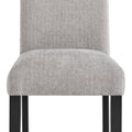 5Pc Contemporary Dining Set Rectangular Table Two Tone Finish Gray Upholstered Chairs Wooden Leg Dining Room Furniture Black Wood Wood Black,Brown,Gray Seats 4 Wood Dining Room 48 Inches