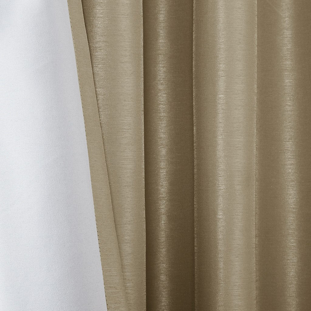 Twist Tab Total Blackout Window Curtain Panel Only 1 Pc Panel Bronze Polyester