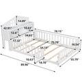 Headboards For Full Size Montessori Floor Bed White,Freely Collocation White Mdf