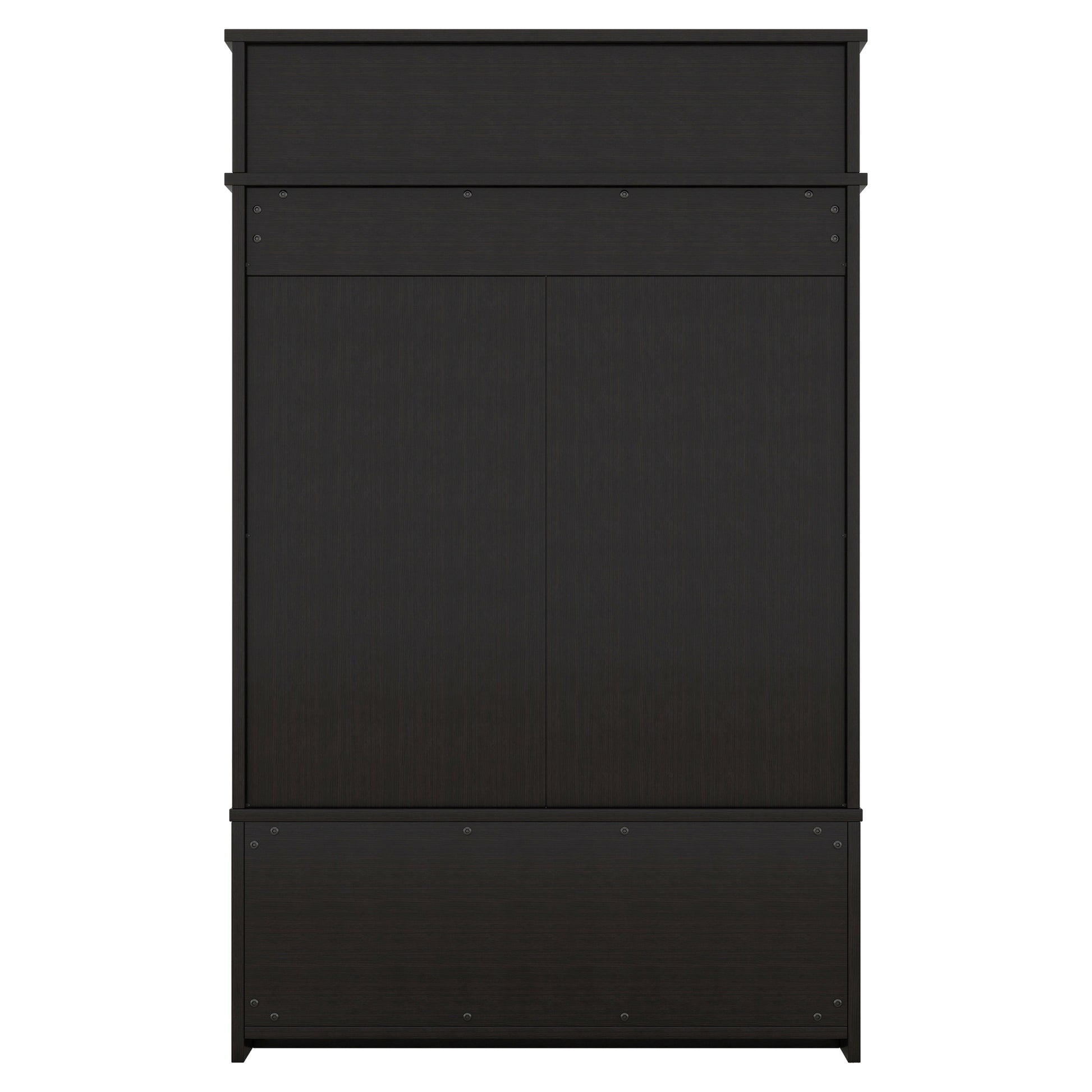 Hall Tree With Top Shelf And Storage Bench, Hallway Shoe Cabinet With Sliding Doors, Coat Rack With 5 Hanging Hooks For Entryways Hallways, Black Black Particle Board Mdf