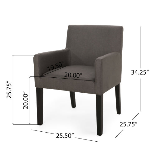 Arm Chair Dark Grey Fabric