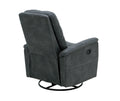 Korka Gray Swivel Gliding Recliner Dark Gray Primary Living Space Foam Engineered Wood