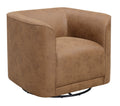 Brella Brown Swivel Accent Chair Brown Foam Engineered Wood