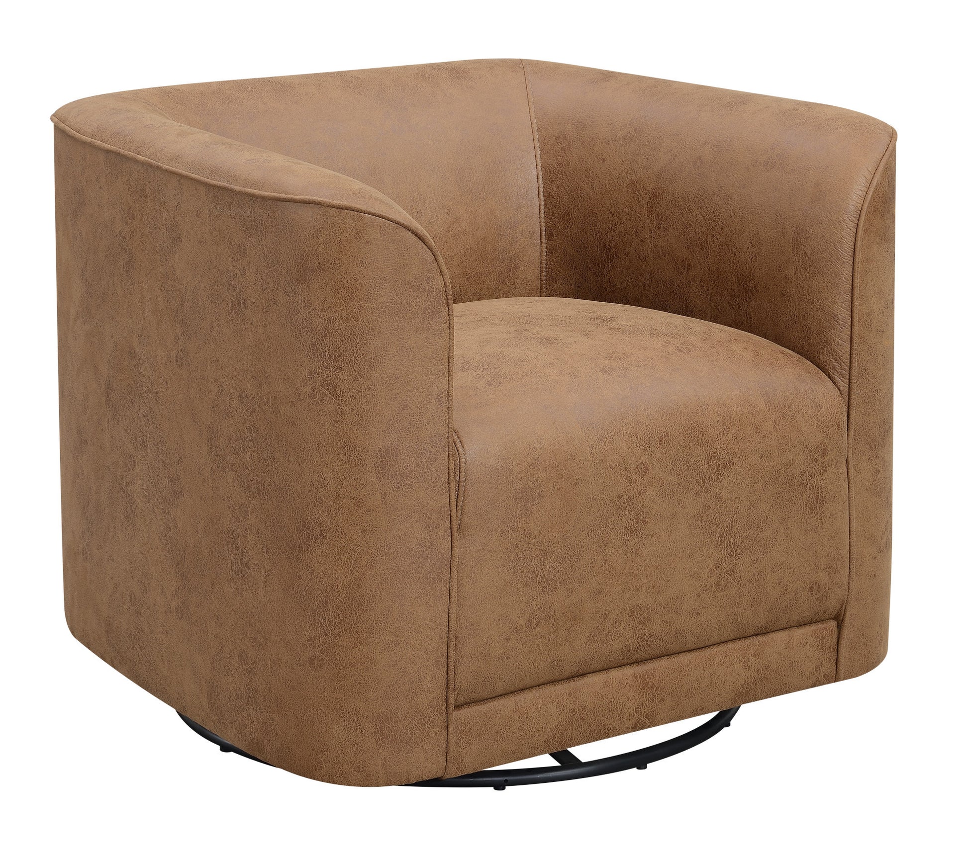Brella Brown Swivel Accent Chair Brown Foam Engineered Wood