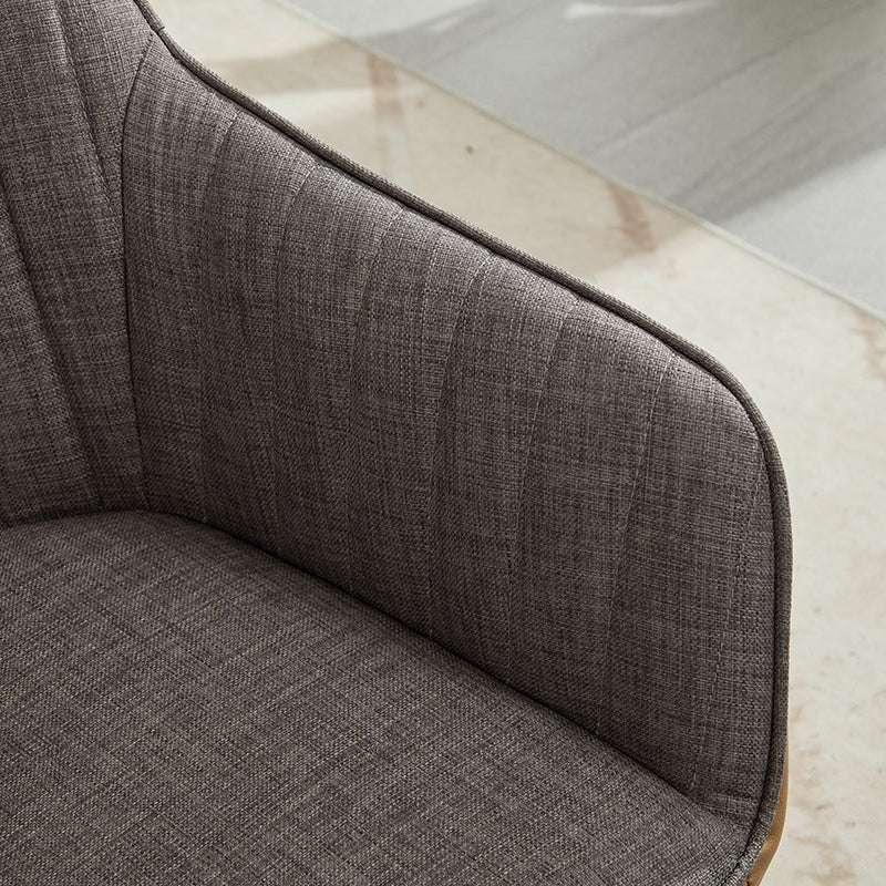 Ts Leisure Chair Dining Chair Light Grey Camel Oak Linen