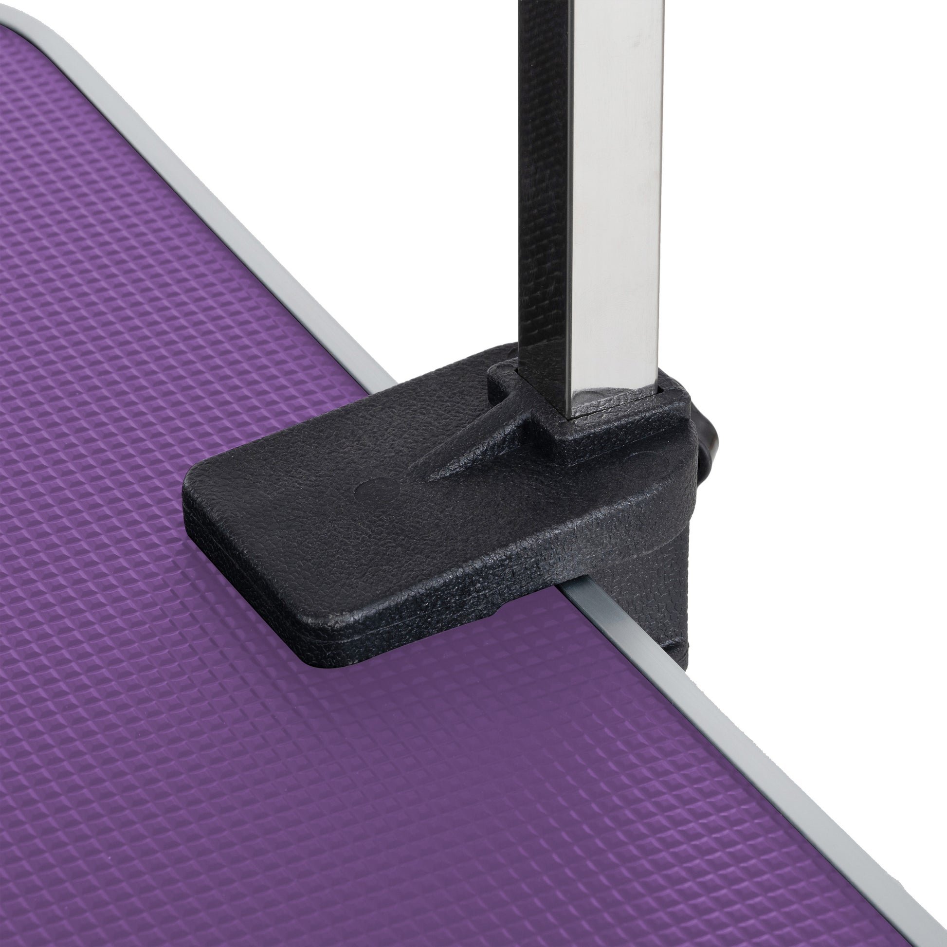 36" Folding Dog Pet Grooming Table Stainless Steel Frame Rubber Mat On Board With Adjustable Arm And Clamps Pet Dog Cat Grooming Table Purple Color Purple Rubber Stainless Steel
