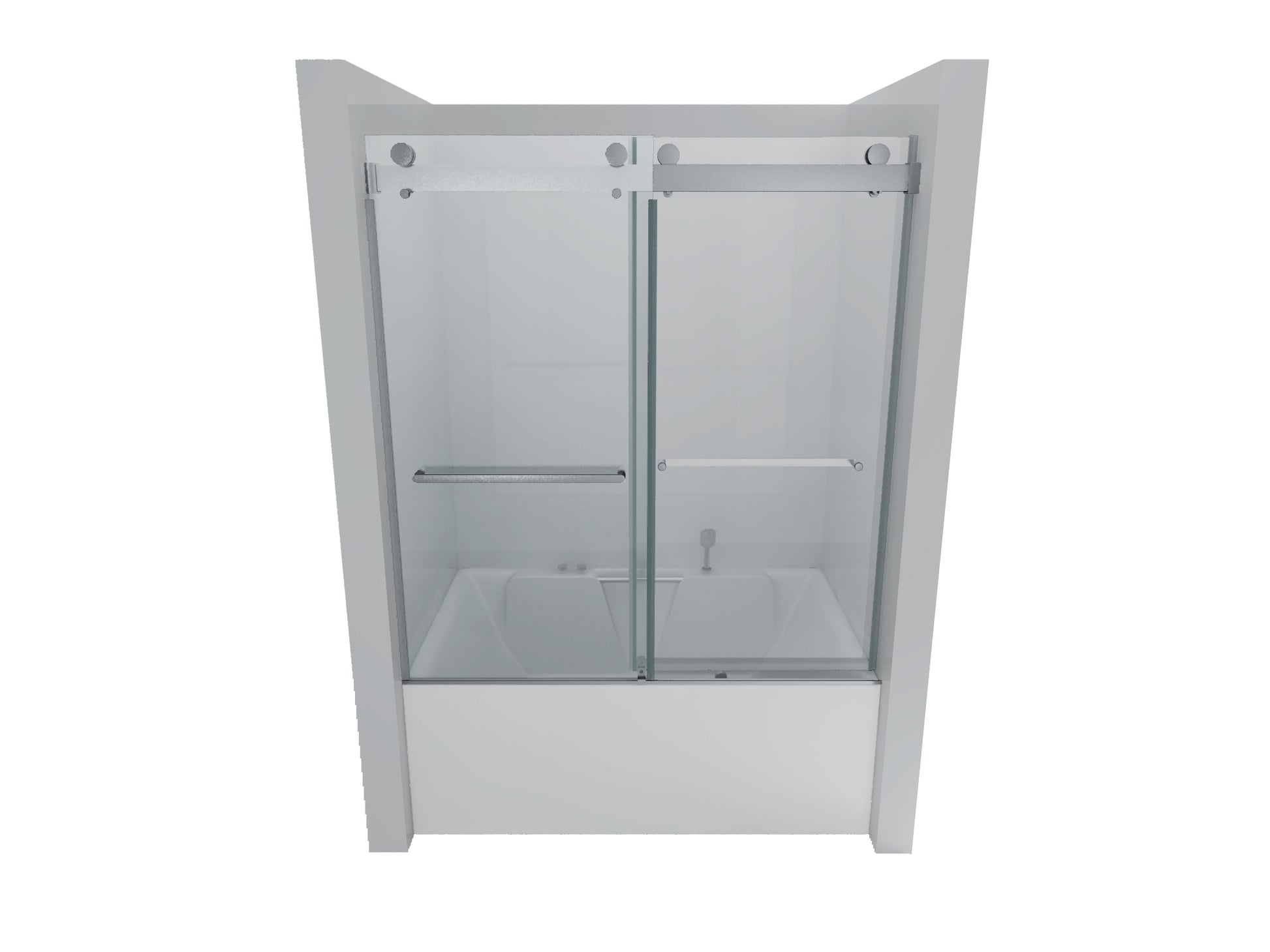 Roller Set With Wall Brackets And Anti Jump Knobs Only, 24D02P05 Chx Chrome Stainless Steel