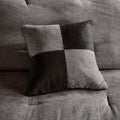 7 Piece Faux Suede Comforter Set Grey Cal King California King Grey Polyester