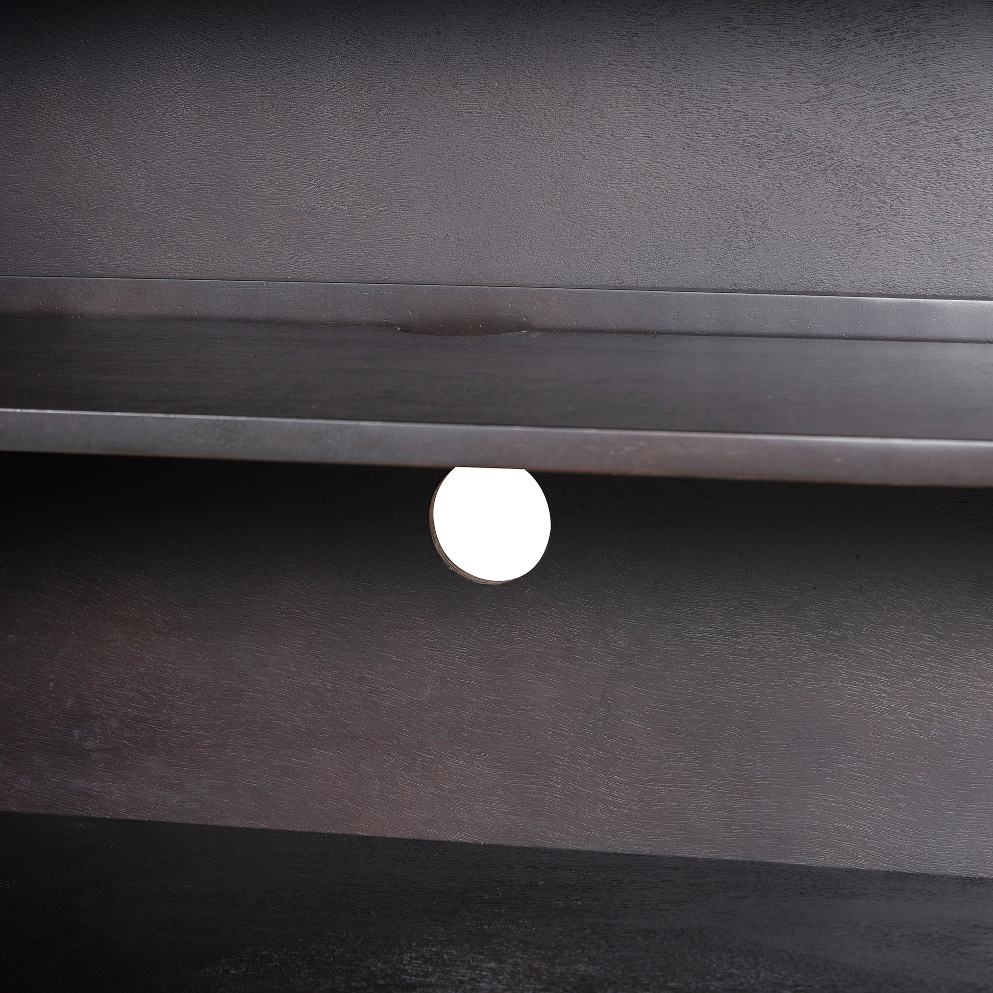 Elegant Retro Console Table Storage Cabinet Sideboard With Mirrored Doors, Spacious Shelves, And Durable Acacia Wood Legs Perfect For Living Room, Dining Room, Or Entryway Espresso Espresso Primary Living Space Solid Wood Mdf