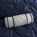 7 Piece Tufted Comforter Set Navy Queen Queen Navy Polyester