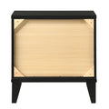Black 2 Drawer Nightstand Black 2 Drawers Bedroom Rectangle Contemporary Rubberwood Drawers Black Wood Plastic