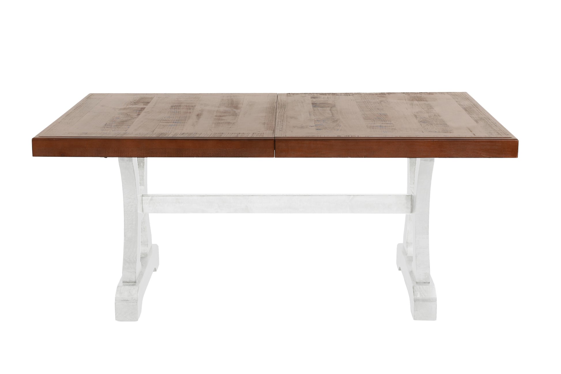 Formal White Dining Room Wooden 1Pc Rectangle Dining Table W Leaf Elegant Design Furniture White Seats 6 White Dining Room Classic,Contemporary,Traditional Rubberwood Rectangular Rubber Wood,Solid