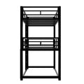 Metal Twin Size Triple Bunk Bed, Black Old Sku: Sm000230Aab 1 Box Spring Not Required Twin Black Metal Bedroom Metal
