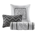 7 Piece Tufted Comforter Set Black King King Black Polyester