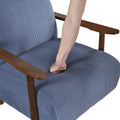 Modern Design 1Pc Accent Chair Blue Corduroy Seat Cushions Solid Wood Living Room Furniture Blue Primary Living Space Contemporary,Modern Plywood,Solid Wood