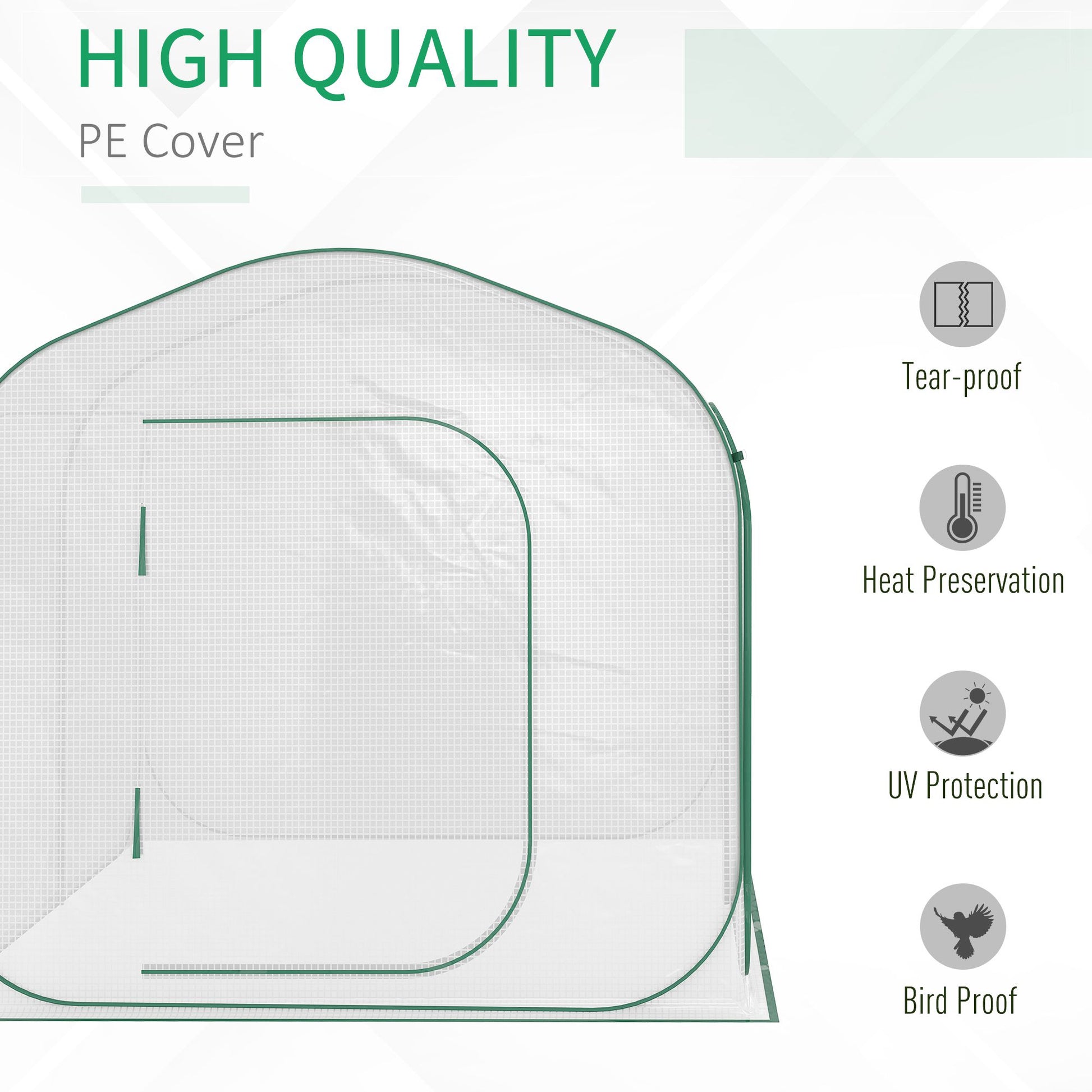 Outsunny 7' X 7' X 6' Portable Walk In Greenhouse, Pop Up Setup, Outdoor Garden Hot House, Hobby Greenhouse Tent With Zipper Door For Growing Flowers, Herbs, Vegetables, Saplings, Succulents, White White Steel