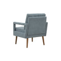 Mid Century Armchair2Pcs, Accent Chair With Wood Legs & Soft Cushion For Living Room, Bedroom, Home Office, Study, Dim Grey Grey Foam Wood Fabric