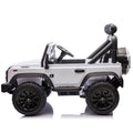 Licensed Land Rover Defender Volta 5008 24V Kids Ride On Car W Parents Control,2Wd,Four Wheel Suspension,Bluetooth,Mp3,Music,Adjustable Volume,Power Display,Led Lights,Speeds 1.86 3.11Mph For Kids 3 7 White Polypropylene