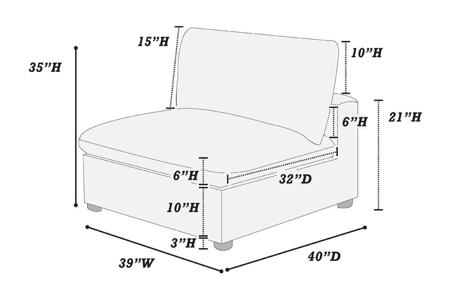 Dark Gray Color 8Pc Modular Sectional Set Corduroy Upholstery Couch 3X Corner Wedge 3X Armless Chairs 2X Ottomans Living Room Furniture Dark Gray Primary Living Space Cushion Back