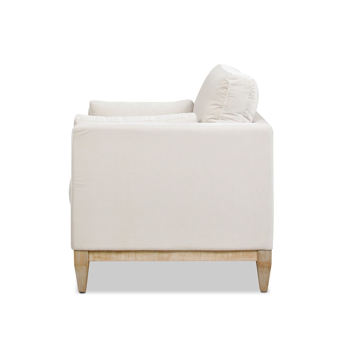 Knox 36" Modern Farmhouse Arm Chair, French Beige Performance Velvet Beige Foam Velvet
