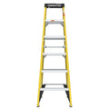 6 Fibreglass Step Ladder Series 300Lbs Yellow Fiberglass