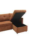 United We Win Furniture, Modular L Shaped Sofa, Modular Long Sofa With Reversible Chaise Lounge, Sofa Bed, Sleeper Sofa, Modular Sofa Combination With Storage Seats. Brown Chenille 3 Seat