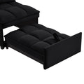 4 In1 Multi Function Single Sofa Bed With Storage Pockets,Tufted Single Pull Out Sofa Bed With Adjustable Backrest And Pillows ,Convertible Chaise Lounge,Black Black Velvet Metal Primary Living Space Medium Soft American Design Armless Foam Velvet 1 Seat