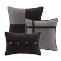 7 Piece Faux Suede Comforter Set Grey Cal King California King Grey Polyester