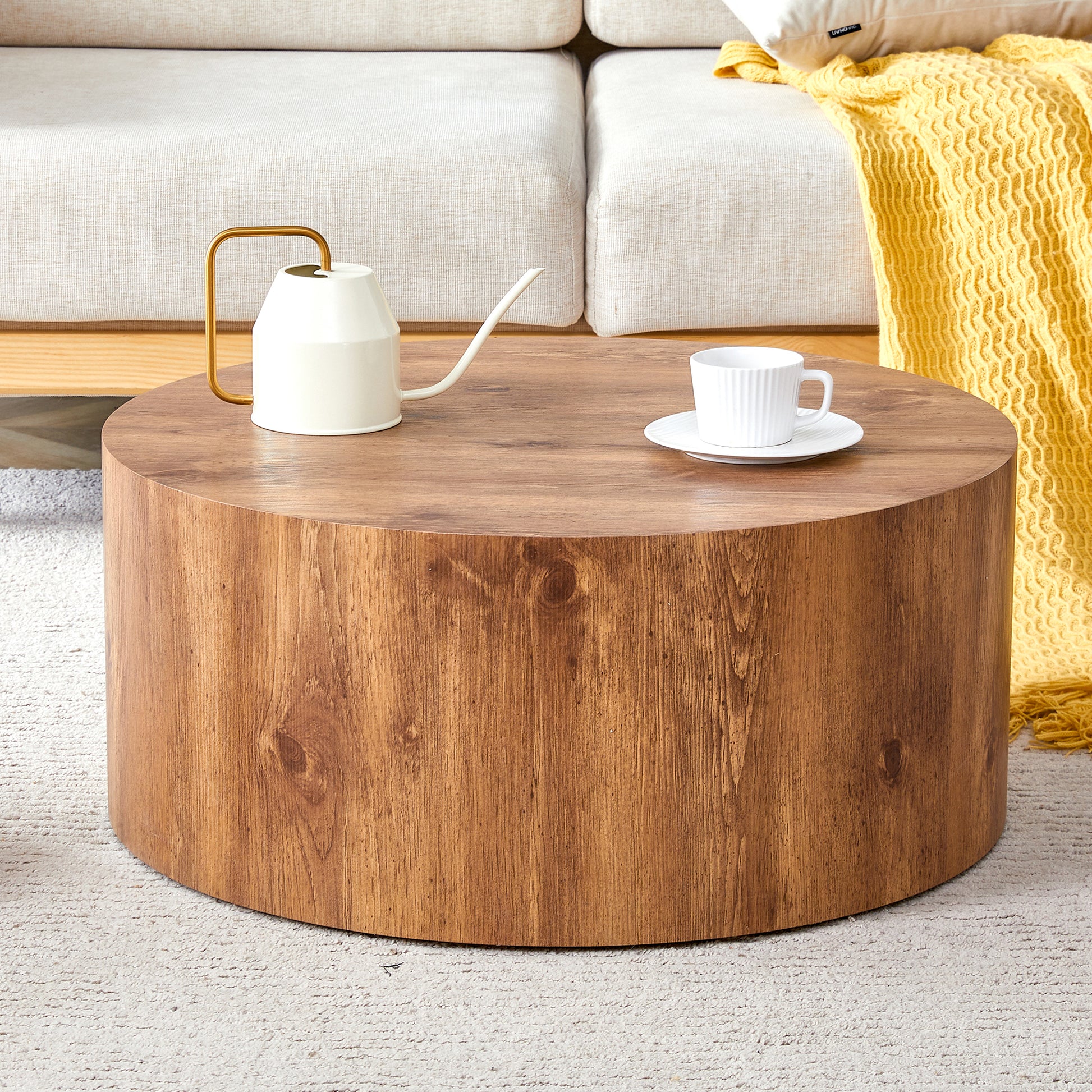 The Cylindrical Table With Its Patterned Design Can Be Easily Integrated Into A Variety Of Interior Styles, From Coffee Tables To Small Dining Tables, Workbenches Or Makeshift Writing Desks. Wood Mdf