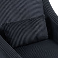 Coolmore Modern Accent Chair,Upholstered Armchair With Scooped Arms For Bedroom,Apartment,Studio,Office,Waiting Room Black Corduroy Black Primary Living Space Foam Corduroy
