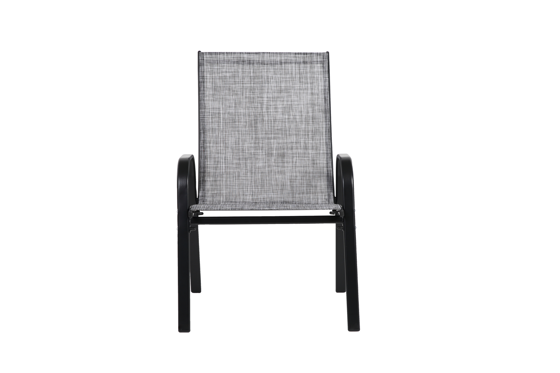 2 Piece Patio Chairs, Outdoor Camping Chairs Withtextilene Fabric, Set Of 2 Garden Chairs With Armrest High Backrest For Garden Patio Pool Beach Yard Space Saving Grey Grey Steel